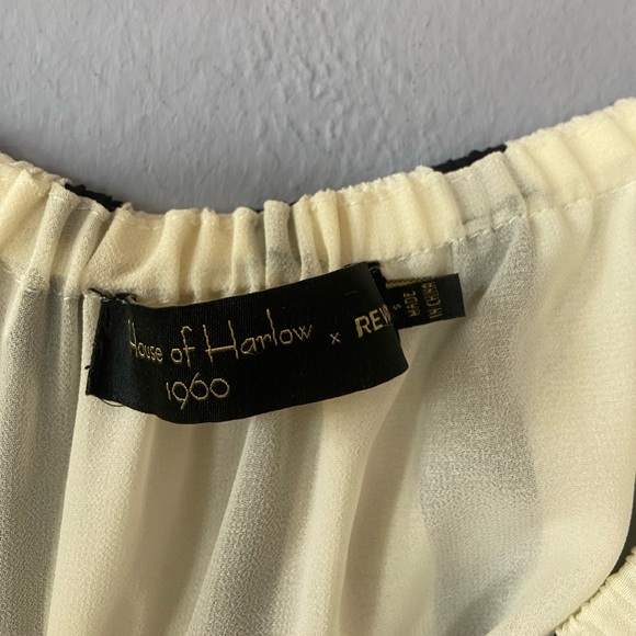 🛑SOLD House of Harlow x Revolve Bree Black Striped Crop Top Size Small - Picture 5 of 7